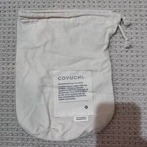 2 for $15 COYUCHI Natural Organic Cotton Storage Bag Pouch